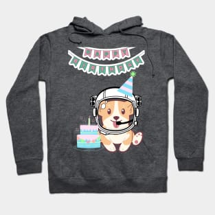 Happy birthday Space Corgi - The Cool Astronaut Puppy! Hoodie